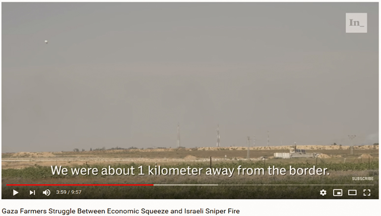 Wir waren etwa 1 km von der Grenze entfernt Gaza Farmers Struggle Between Economic Squeeze and Israeli Sniper Fire