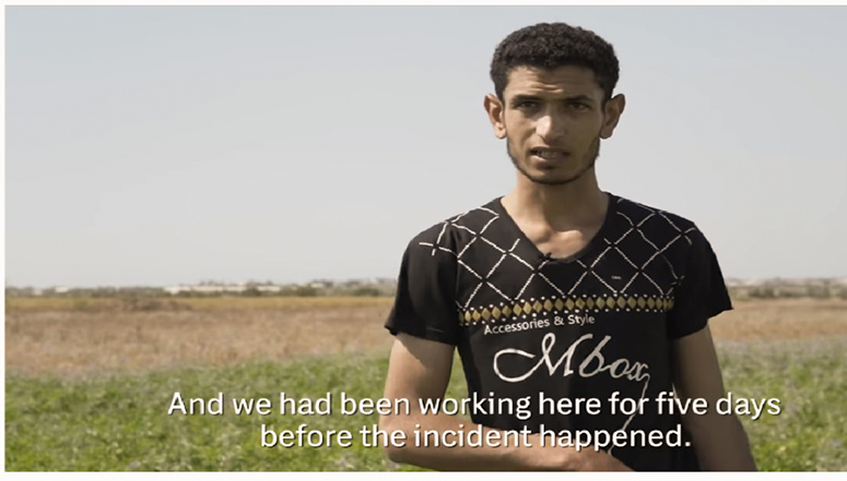 Und davor hatten wir hier schon fünf Tage lang gearbeitet. Gaza Farmers Struggle Between Economic Squeeze and Israeli Sniper Fire