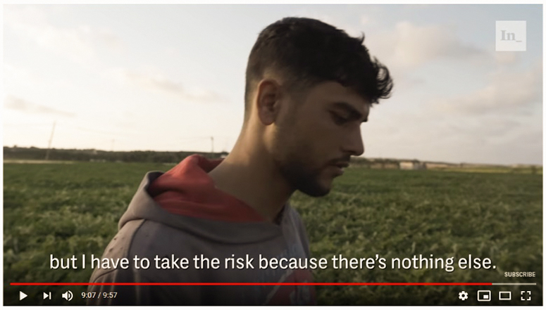 aber ich muss das Risiko eingehen, weil es sonst nichts gibt Gaza Farmers Struggle Between Economic Squeeze and Israeli Sniper Fire