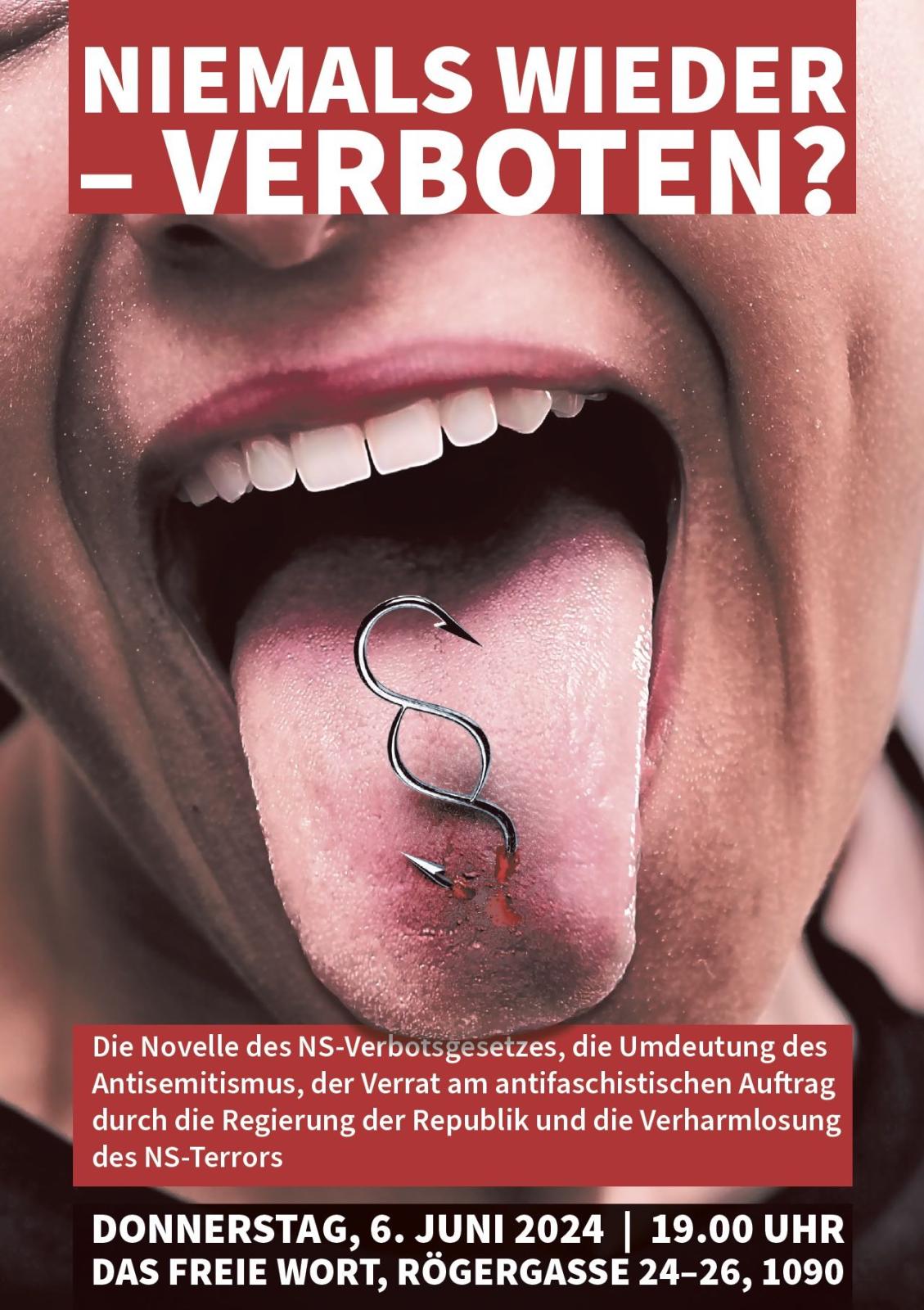 Niemals wieder, Verbotsgesetz, Antifaschismus, Palästinasolidarität